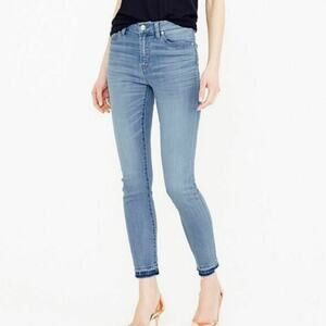 J CREW Lookout Released Hem High Rise Skinny Jean Boater Wash sz 25